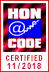 Subscribimos los principios del código HONcode de la Fundación Salud en la Red