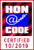Suscribimos los principios del código HONcode de la Fundación Salud en la Red